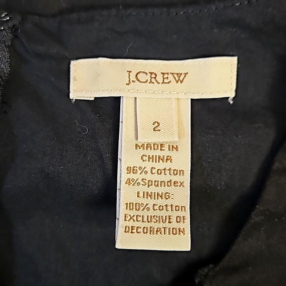 J. Crew Honore Black Ruffle Embellished Dress - Picture 6 of 8